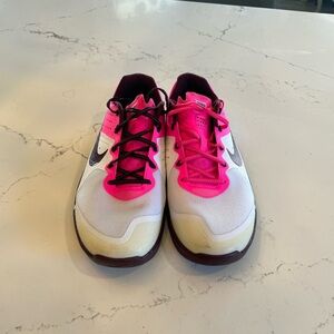 Nike Women's Metcon 2 Pink and White Athletic Shoes